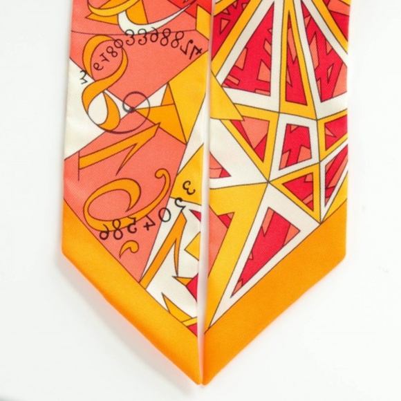 HERMES  Silk Le Nombre D'Or Twilly - Picture 4 of 4